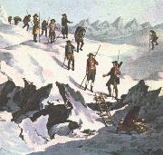 william r clark horace de saussures expadition var den tredje som besteg mont blancs topp painting